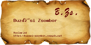 Buzási Zsombor névjegykártya